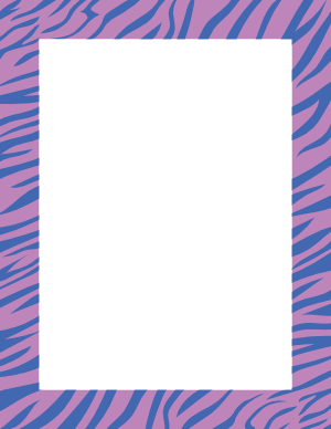 Blue And Purple Zebra Print Border