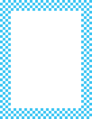 Blue and White Mini Checkered Border