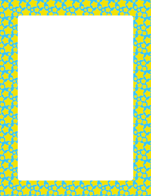 Blue and Yellow Star Border