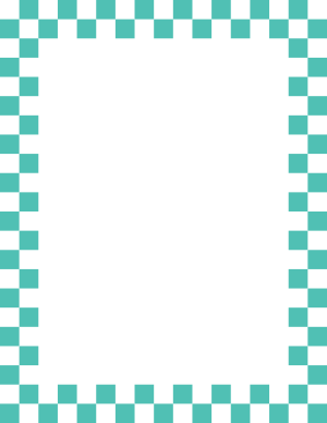 Blue-Green and White Checkered Border
