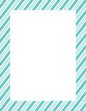Blue-Green and White Peppermint Stripe Border