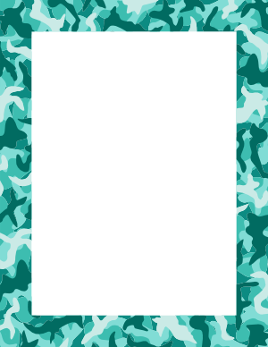 Blue-Green Camouflage Border