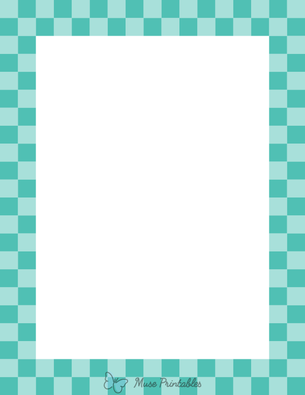 Blue-Green Checkered Border
