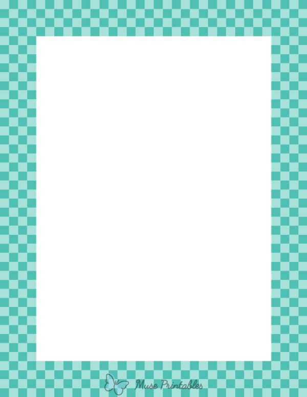 Blue-Green Mini Checkered Border