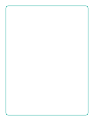 Blue-Green Rounded Thin Line Border
