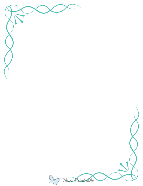 Blue Green Simple Knot Border