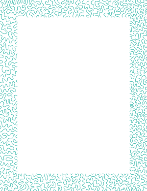 Blue Green Squiggly Line Border