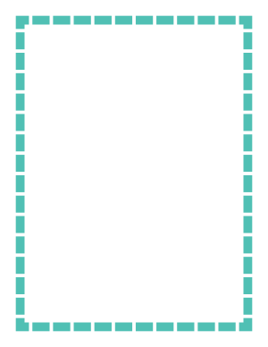 Blue-Green Thick Dashed Line Border
