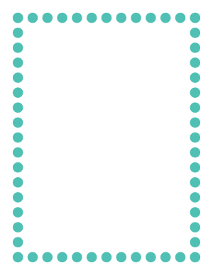 Blue-Green Thick Dotted Line Border