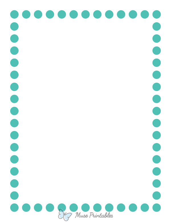 Blue-Green Thick Dotted Line Border