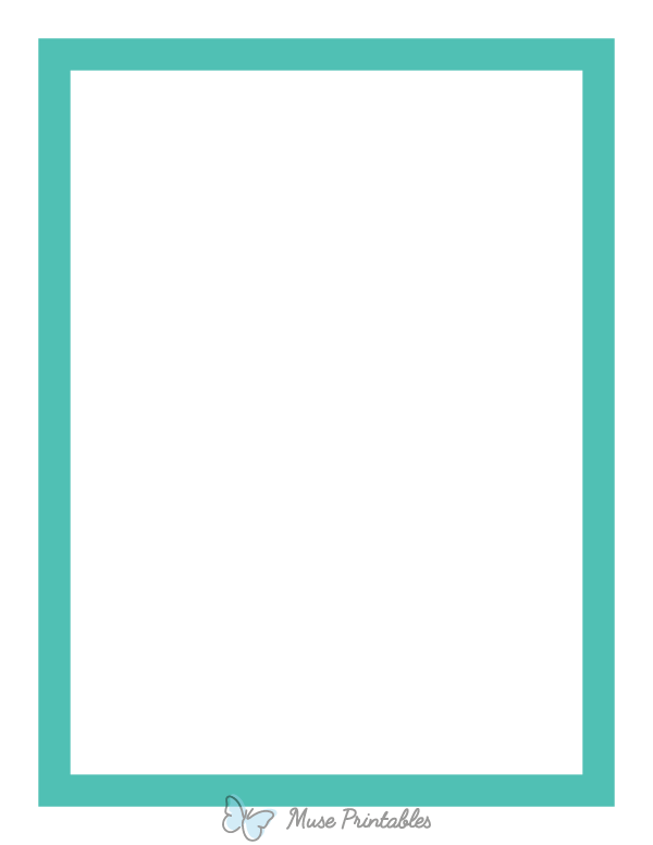 Blue-Green Thick Line Border