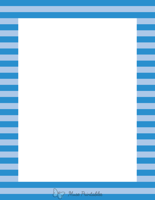 Blue Horizontal Striped Border