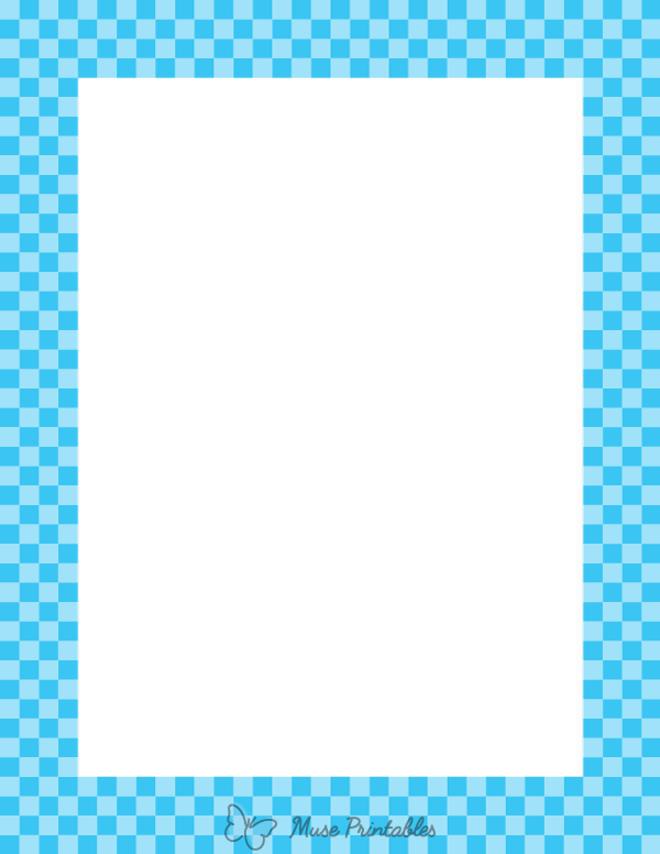 Blue Mini Checkered Border