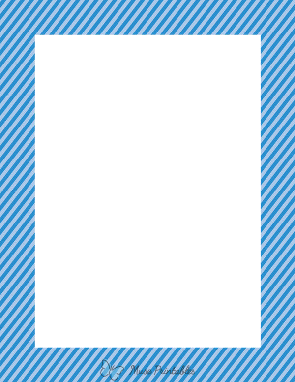 Blue Mini Diagonal Striped Border