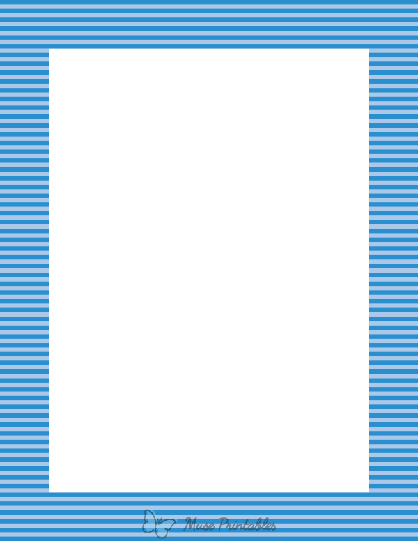 Blue Mini Horizontal Striped Border