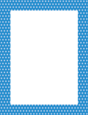 Blue Mini Polka Dot Border