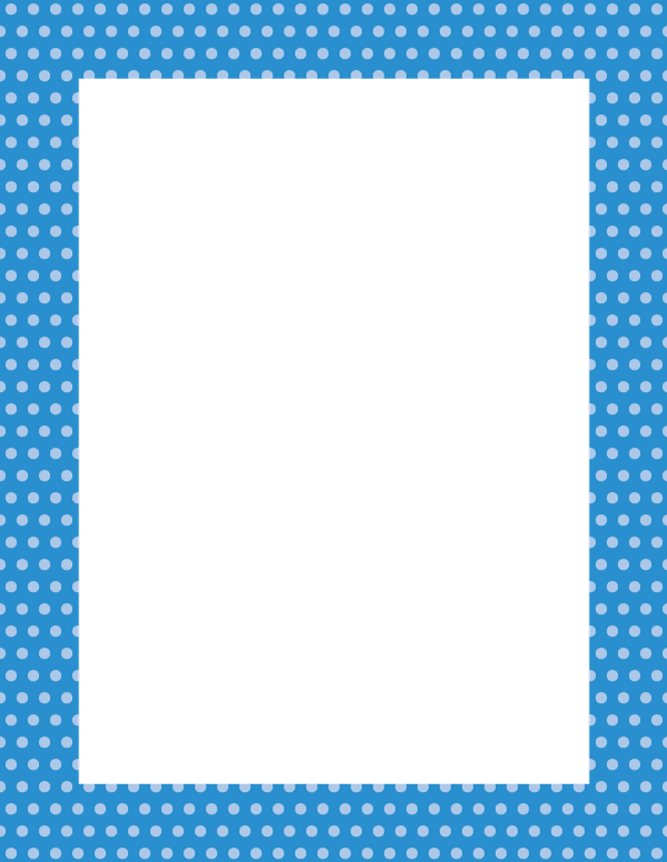 Blue Mini Polka Dot Border