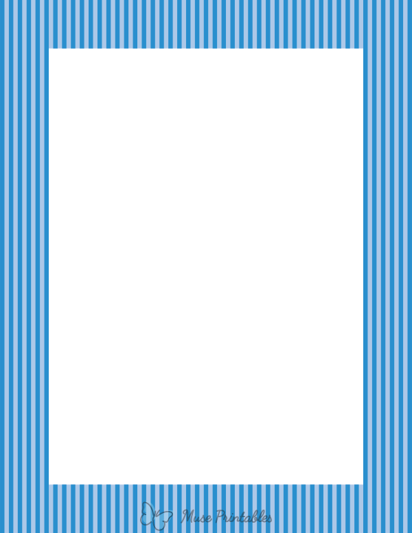 Blue Mini Vertical Striped Border