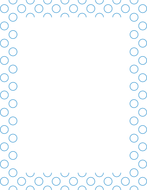 Blue on White Circle Polka Dot Border