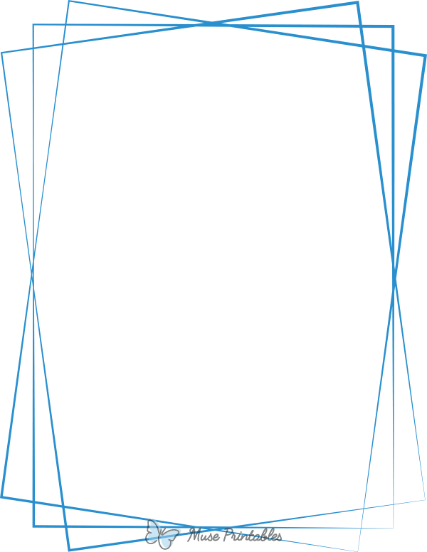 Blue Overlapping Line Border