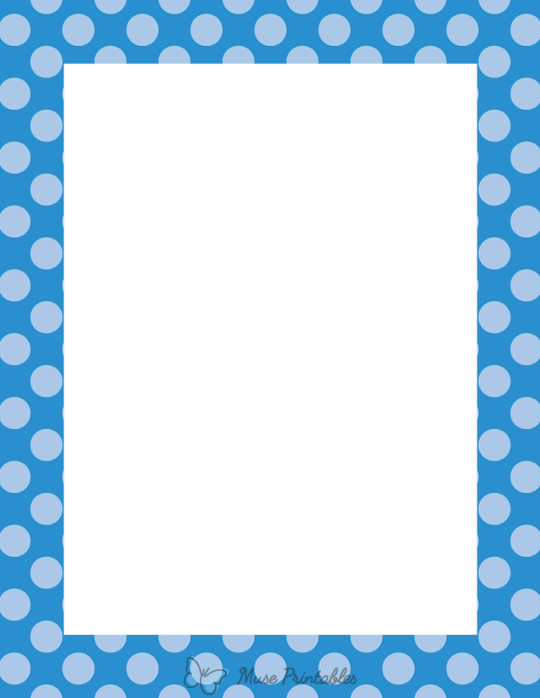 Blue Polka Dot Border