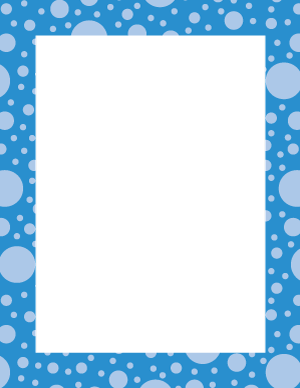 Blue Random Polka Dot Border