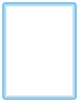 Blue Rounded Concentric Line Border