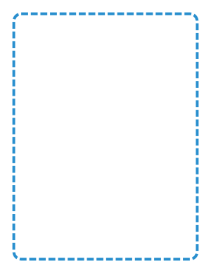 Blue Rounded Medium Dashed Line Border