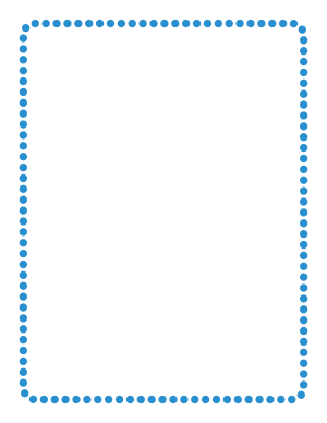 Blue Rounded Medium Dotted Line Border