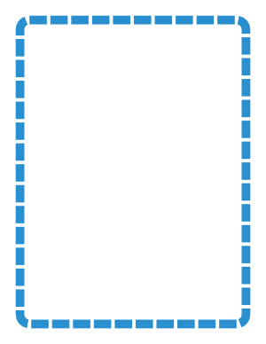 Blue Rounded Thick Dashed Line Border