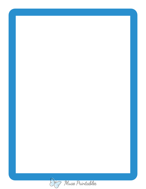 Blue Rounded Thick Line Border