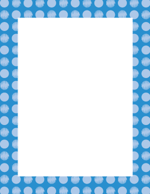 Blue Scribble Polka Dot Border
