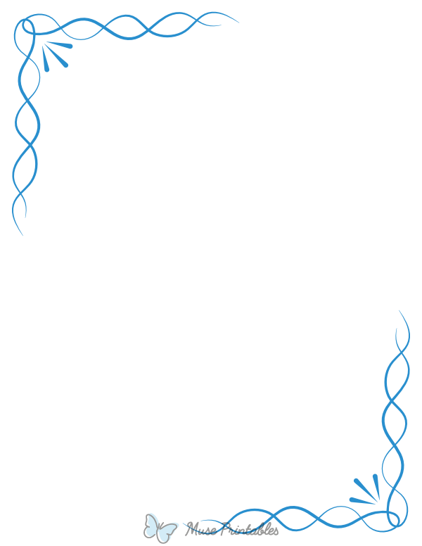 Blue Simple Knot Border