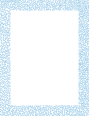 Blue Squiggly Line Border