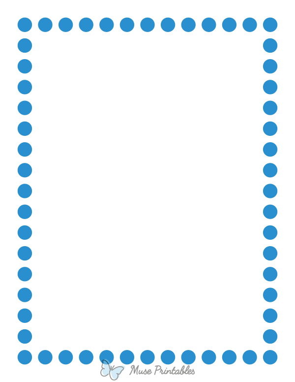 Blue Thick Dotted Line Border