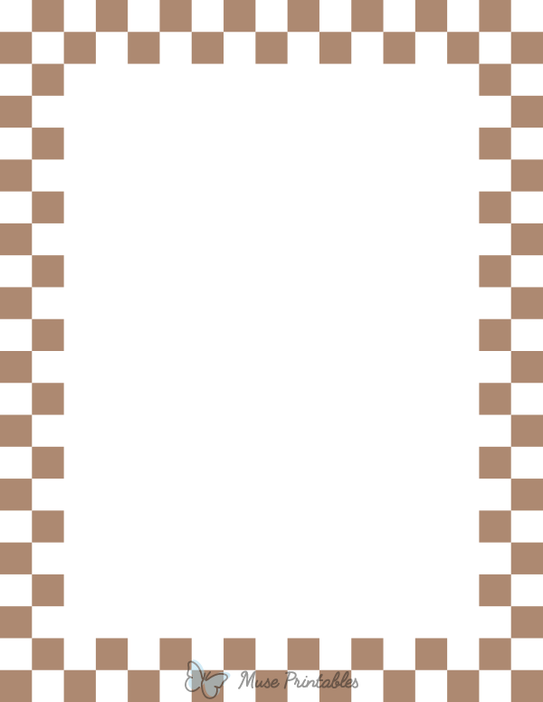 Brown and White Checkered Border
