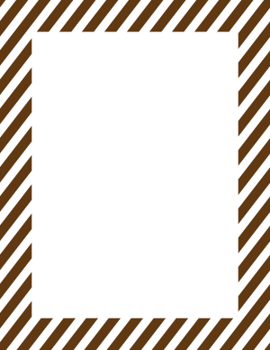 Brown And White Diagonal Striped Border