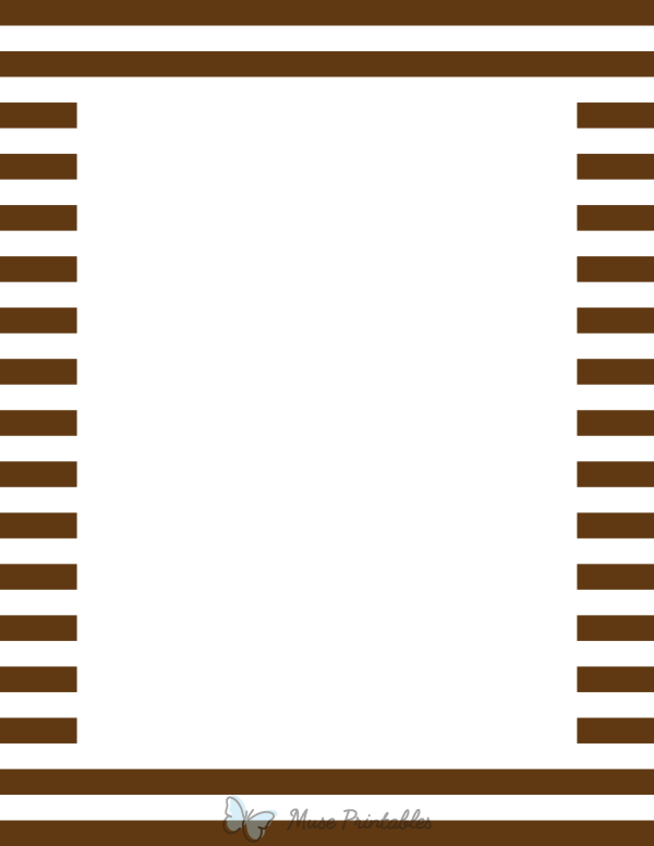 Brown And White Horizontal Striped Border