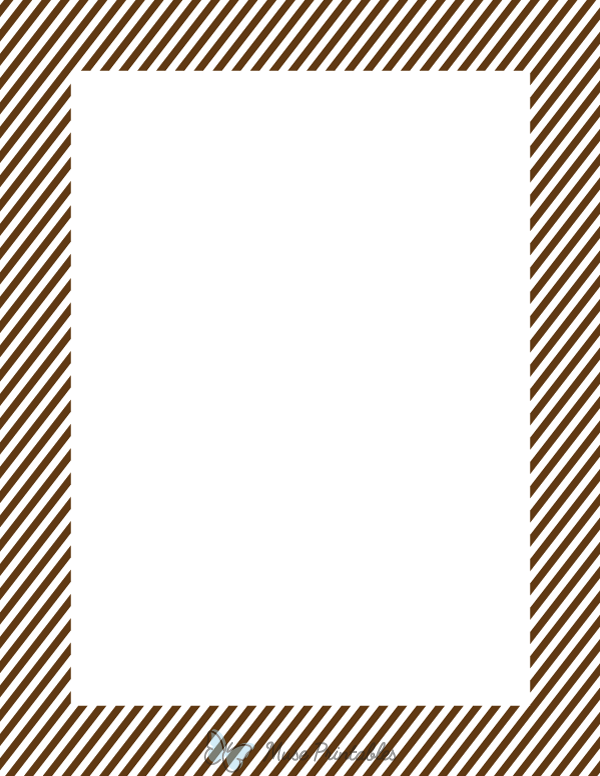 Brown And White Mini Diagonal Striped Border