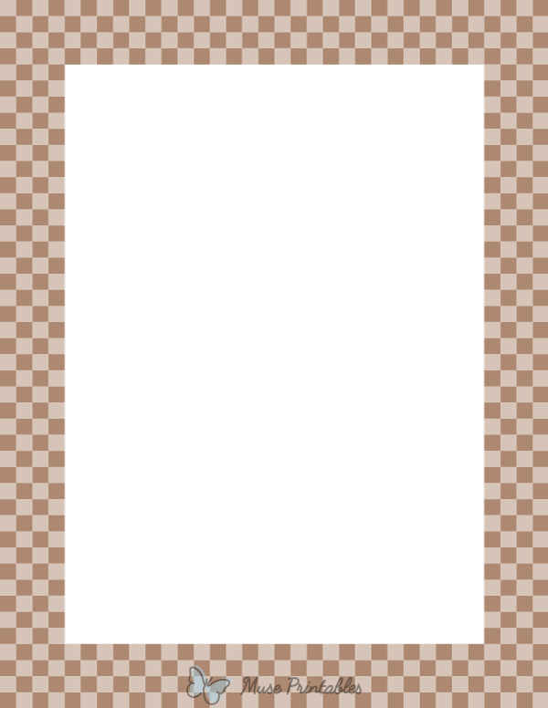 Brown Mini Checkered Border