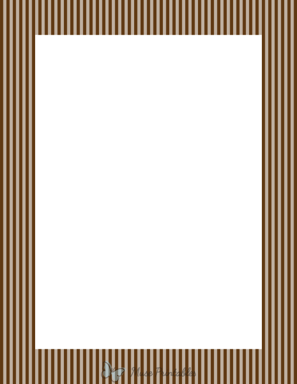 Brown Mini Vertical Striped Border