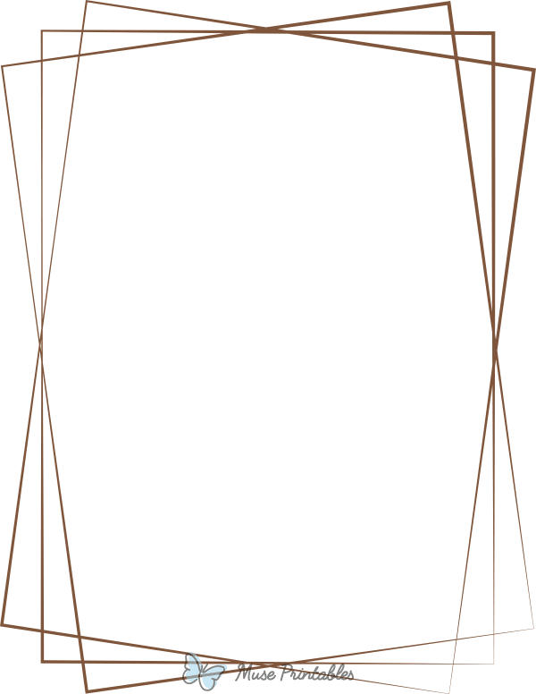 Brown Overlapping Line Border