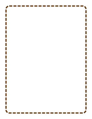Brown Rounded Medium Dashed Line Border