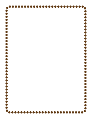 Brown Rounded Medium Dotted Line Border