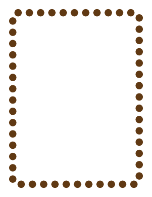 Printable Teal Rounded Thick Dotted Line Page Border