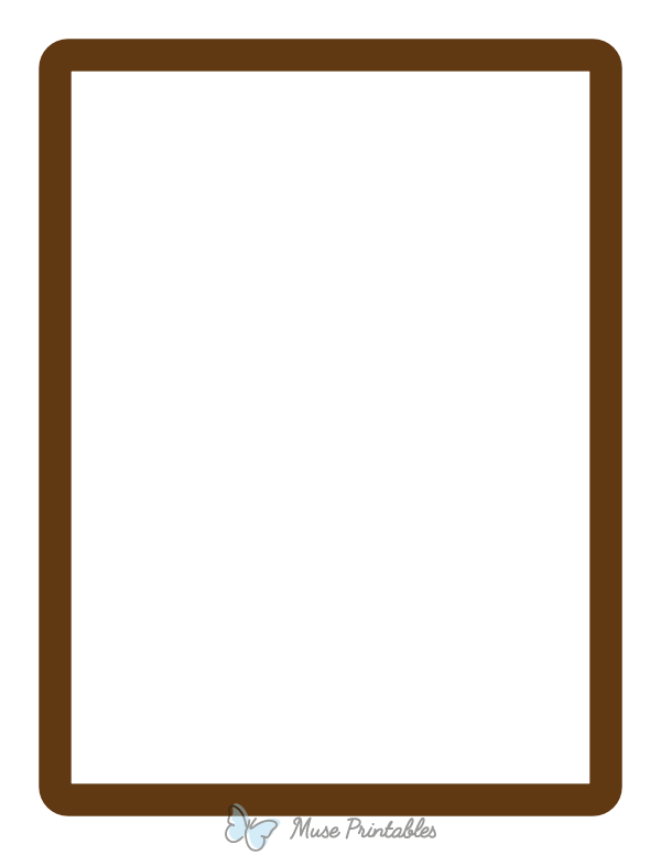 Brown Rounded Thick Line Border
