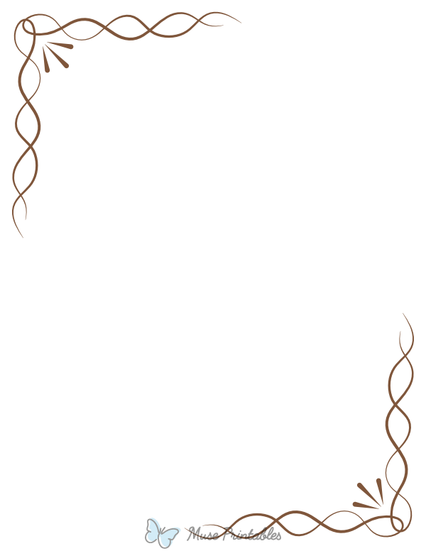 Brown Simple Knot Border