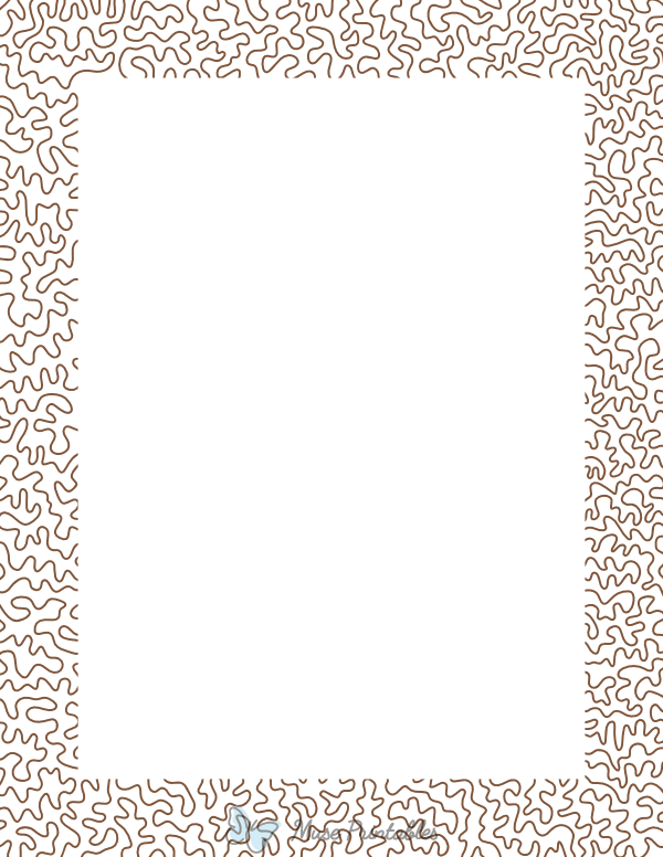 Brown Squiggly Line Border