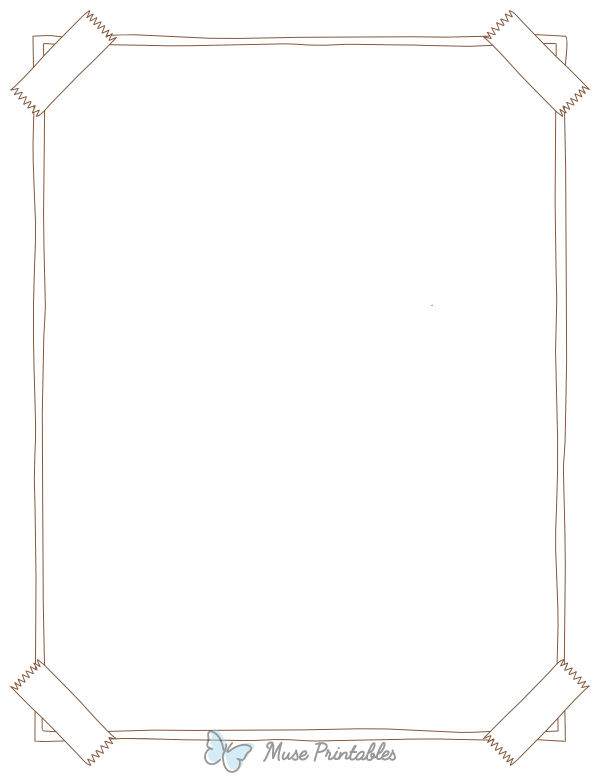 Brown Taped Poster Border