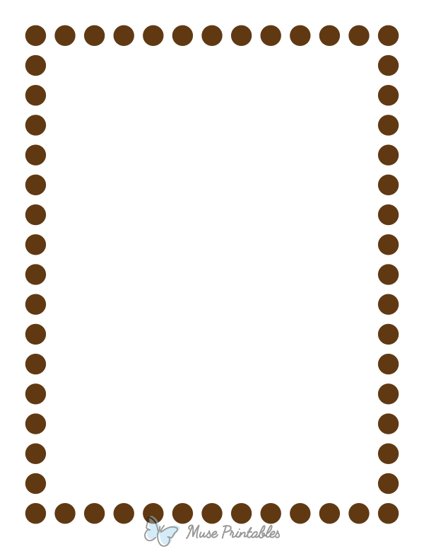 Brown Thick Dotted Line Border